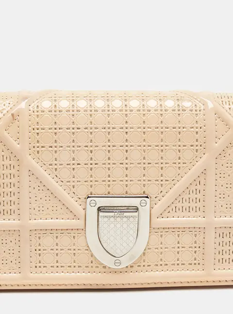Dior Diorama Pink Patent Leather Wallet On Chain