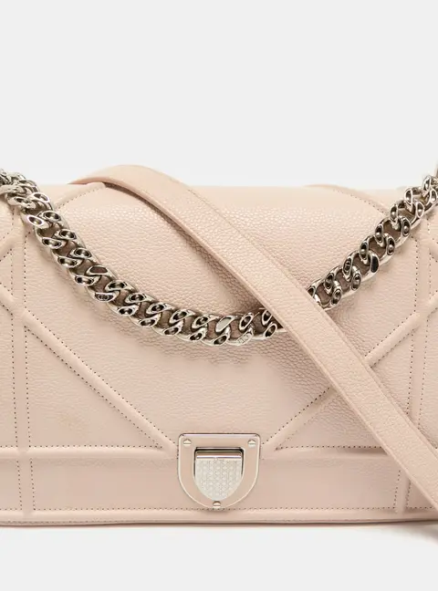 Dior Blush Pink Leather Medium Diorama Shoulder Bag