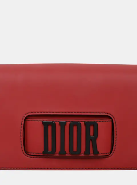 Dior Revolution Red Calfskin Leather Mini Flap Bag
