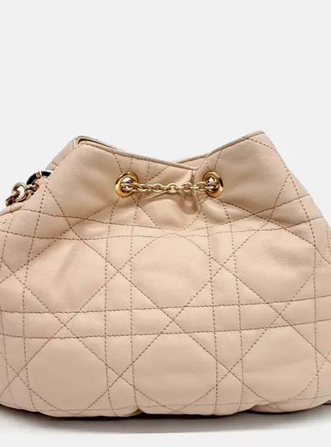 Dior Army Small Beige Quilted Calfskin Leather Shoulder Bag