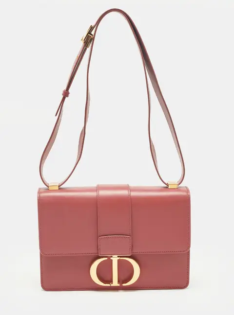 Dior 30 Montaigne Old Rose Leather Shoulder Bag