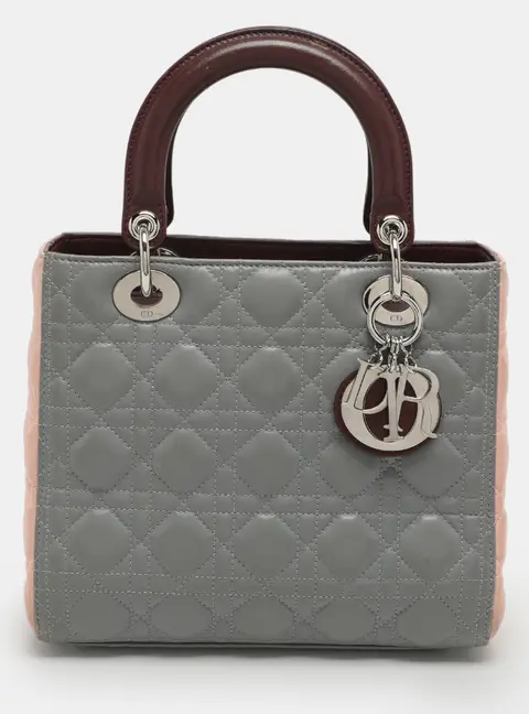 Dior Lady Dior Medium Multicolor Cannage Leather Tote
