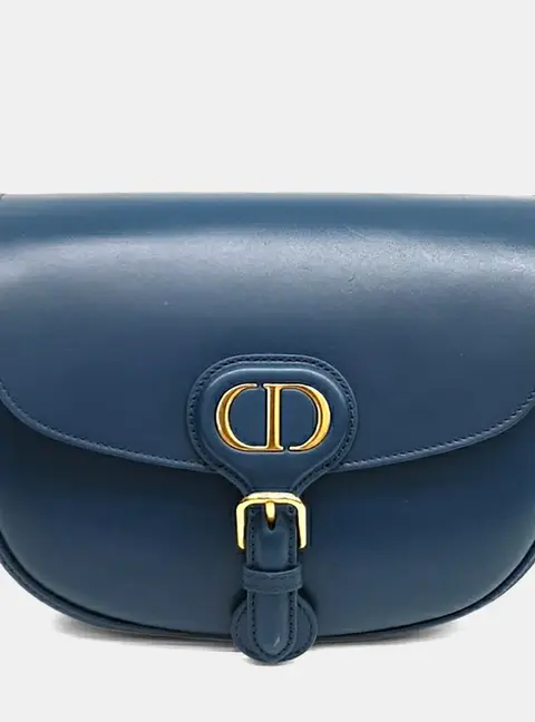 Christian Dior Bobby Blue Leather Bag Medium M9319