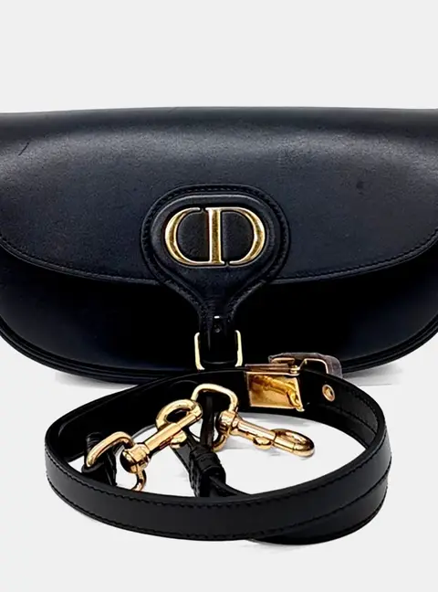 Dior Barbie East West Black Leather Shoulder Bag