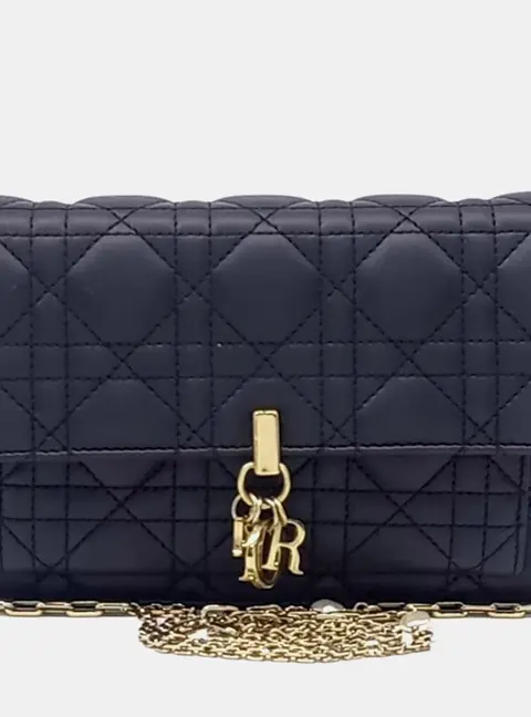Dior Miss Dior Small Black Cannage Lambskin Leather Shoulder Bag