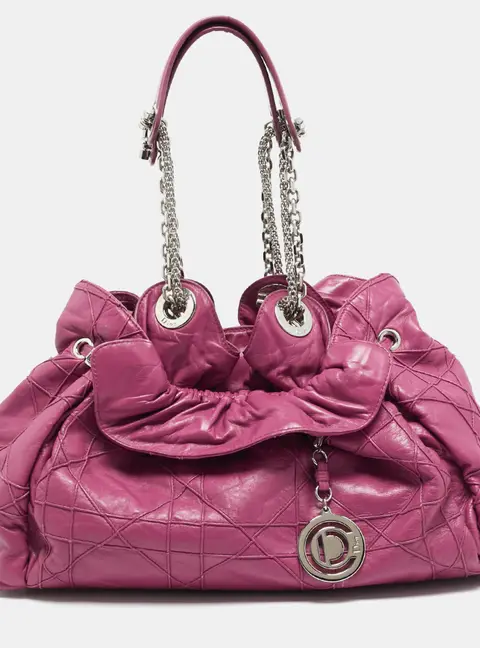 Dior Le Trente Pink Cannage Leather Shoulder Bag