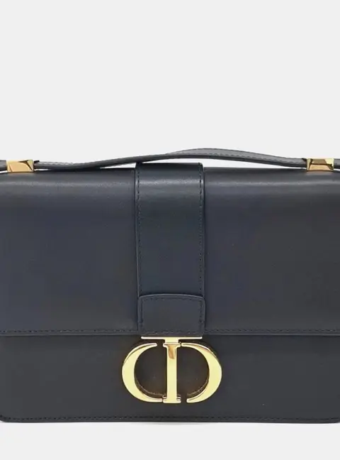 Christian Dior Black Leather 30 Montaigne Small Bag