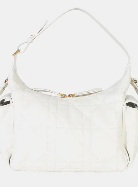 Christian Dior Latte Lambskin Macrocannage Medium D-Dream Bag