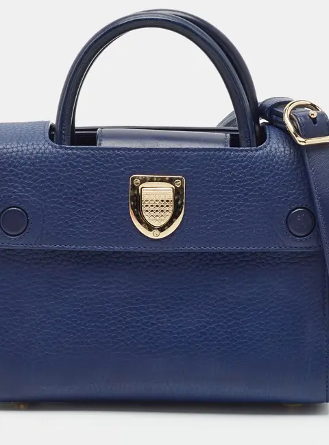 Dior Diorever Mini Blue Leather Tote