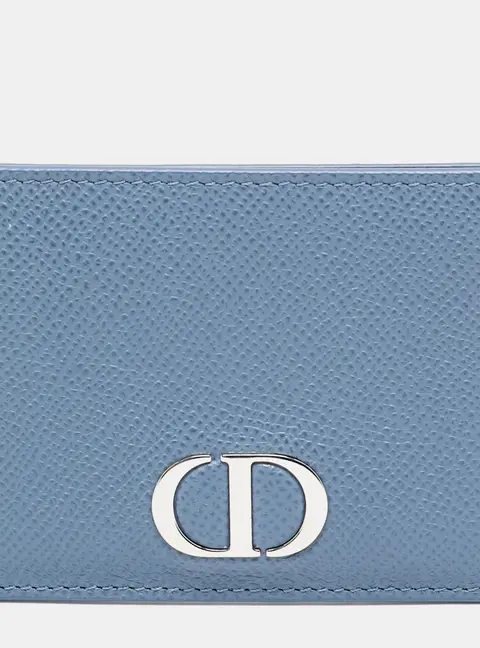 Dior 30 Montaigne Blue Leather Card Holder