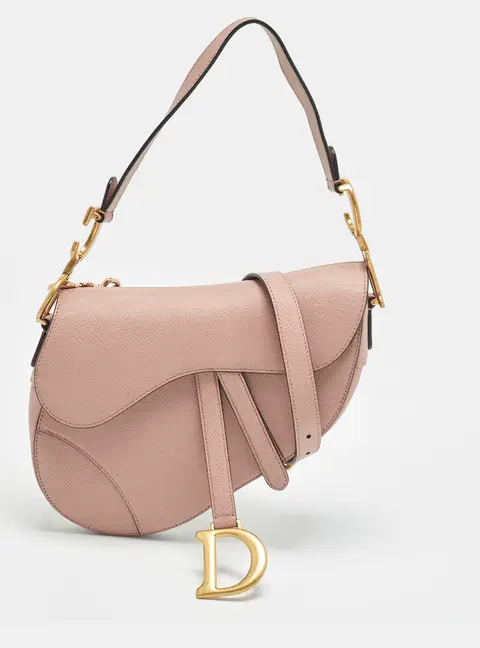 Dior Saddle Dusty Pink Leather Shoulder Bag