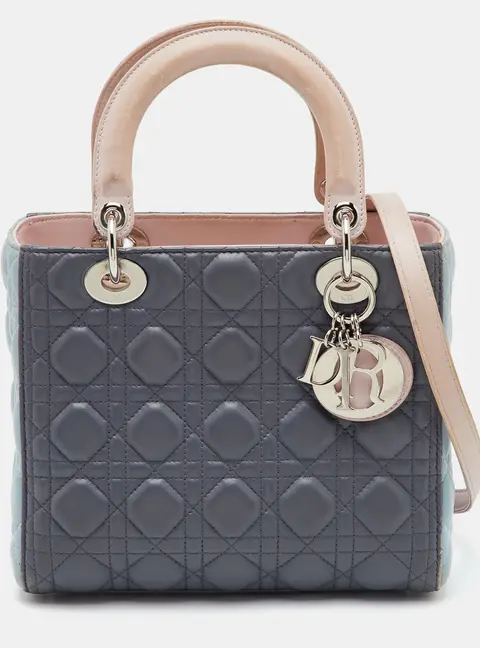 Dior Lady Dior Medium Multicolor Cannage Leather Tote