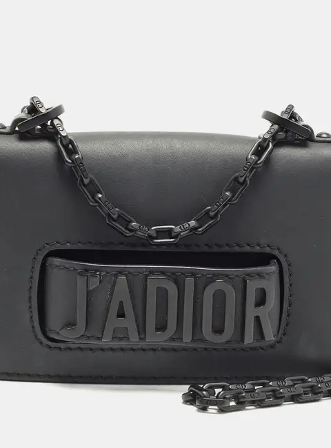 Dior J'Adior Chain Mini Black Leather Bag