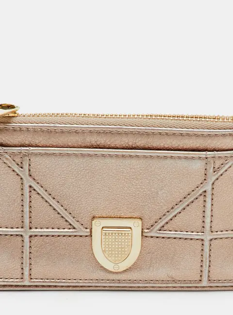 Dior Diorama Metallic Leather Card Holder