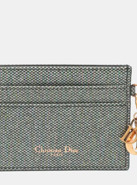Dior Multicolor Leather Lady Dior Card Holder