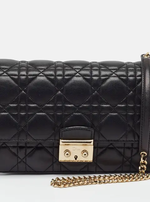 Dior Miss Dior Promenade Black Cannage Leather Shoulder Bag
