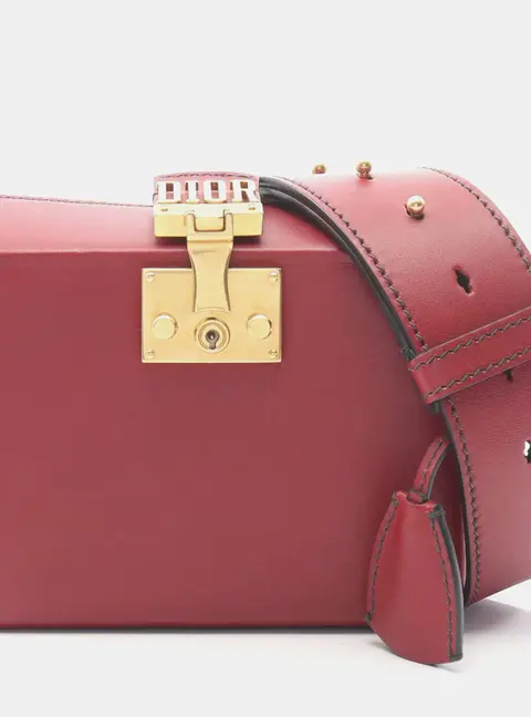 Dior Dior Addict Small Red Leather Shoulder Bag