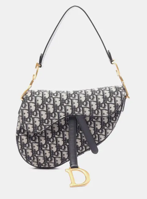 Dior Saddle Oblique Canvas Shoulder Bags
