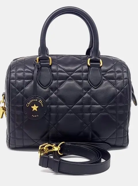 Dior Black Leather Groove 25