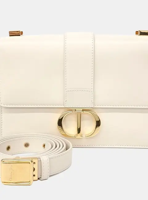 Christian Dior 30 Montaigne Cream Leather Small Bag
