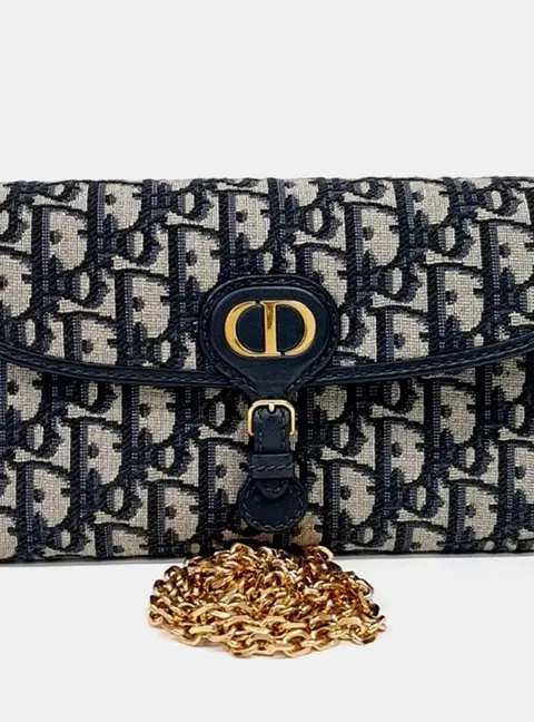 Dior Multicolor Fabric Oblique East West Chain Bobby Bag
