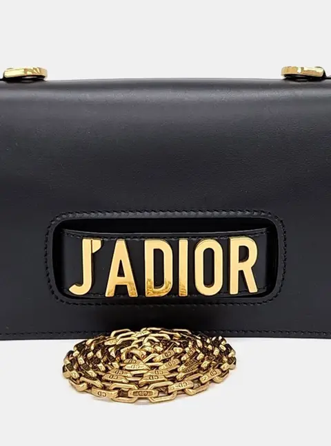Dior J'Adior Black Leather Chain Shoulder Bag