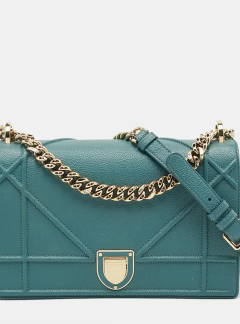 Dior Diorama Medium Light Blue Leather Shoulder Bag