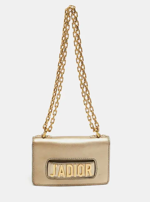 Dior J'Adior Mini Gold Leather Chain Bag