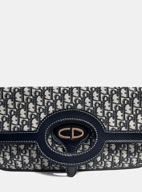 Dior Oblique Multicolor Fabric Folding Clutch Bag