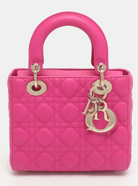 Dior Lady Dior My ABCDior Small Pink Cannage Leather Tote