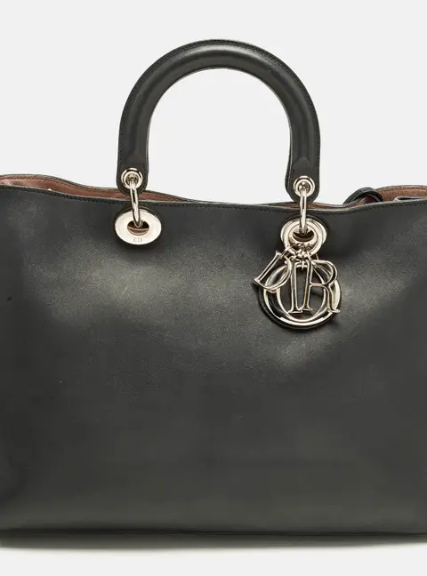 Dior Diorissimo Large Black Leather Tote