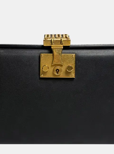 Dior Addict Lock Black Leather Crossbody Bag