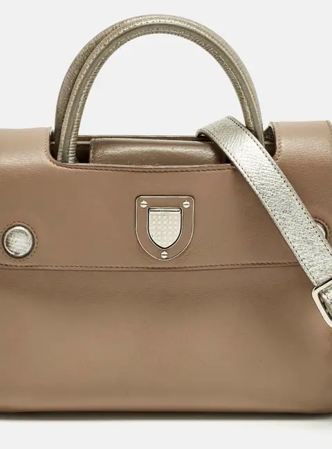 Dior Diorever Mini Beige/Silver Leather Tote