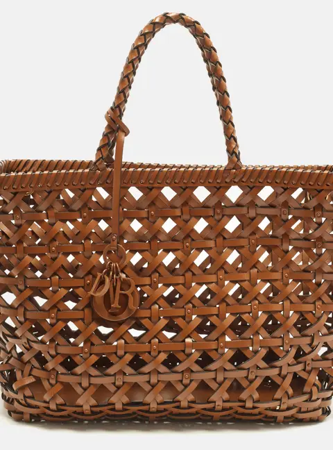 Dior DiorCabas Brown Woven Leather Tote
