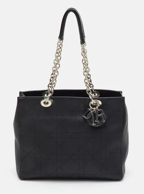 Dior Ultra Dior Black Cannage Leather Tote