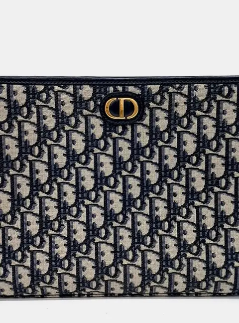 Dior Multicolor Fabric Oblique 30 Montaigne Pouch