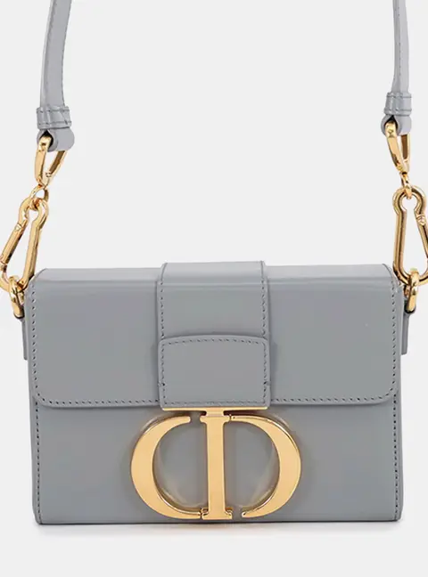 Dior 30Montaigne Shoulder Bag Gray Leather