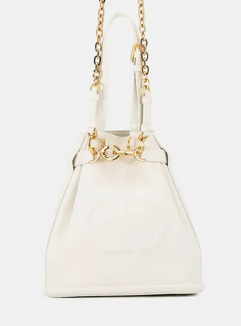 Dior Sedior Medium White Leather Shoulder Bag