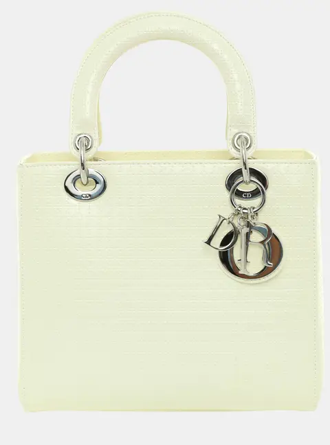 Dior Patent Micro-Cannage Medium Lady Dior Bag