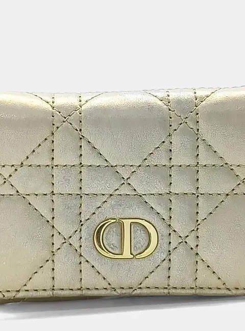 Dior Beige Leather cardholder
