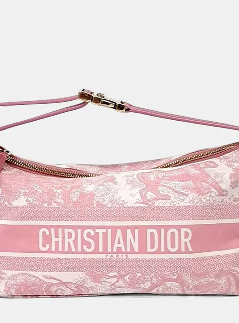Dior Pink Fabric Travel Nomad Pouch