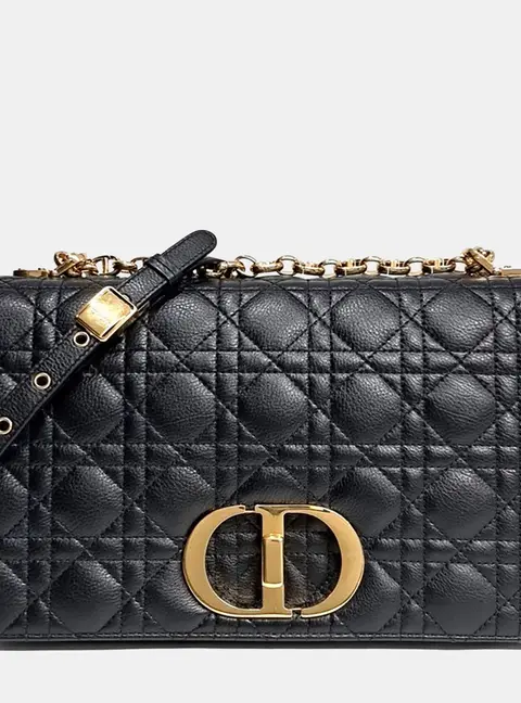 Dior Multicolor Leather Cannage Caro Bag Large