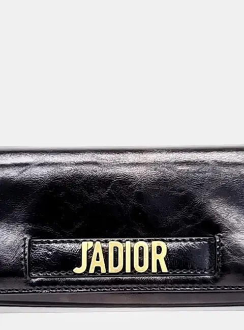 Dior J'Adior Black Leather Mini Chain Crossbody Bag