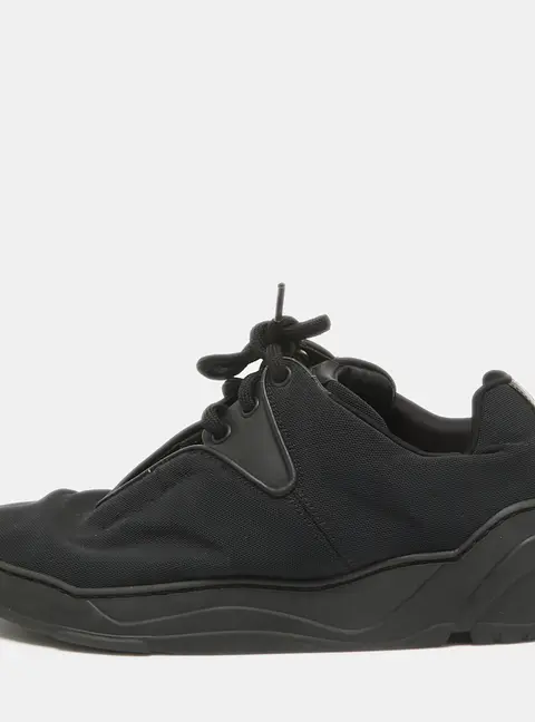 Dior Black Canvas and Leather Lace Up Sneakers Size 39