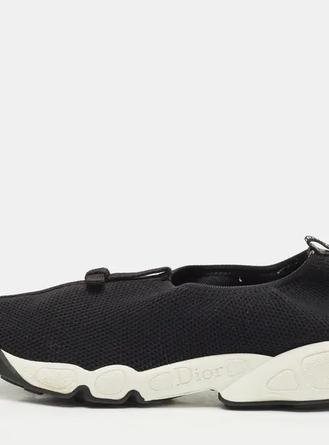 Dior Black Mesh Fusion Slip On Sneakers Size 37