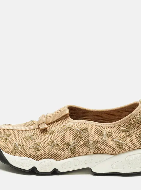Dior Fusion Size 37.5 Beige Mesh Sneakers