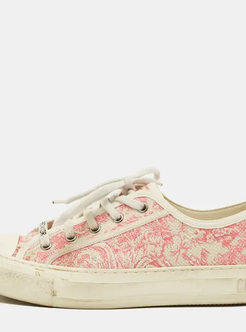 Dior Walk'n'Dior Size 37 Brush Pink/White Jacquard Low Top Sneakers