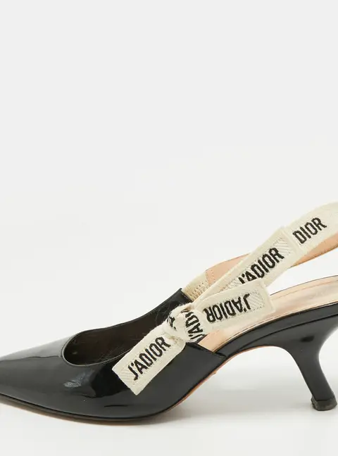 Dior J'Adior Size 39 Black Patent Leather Pumps