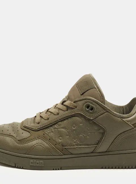 Dior b27 Size 40 Green Leather Lace Up Sneakers