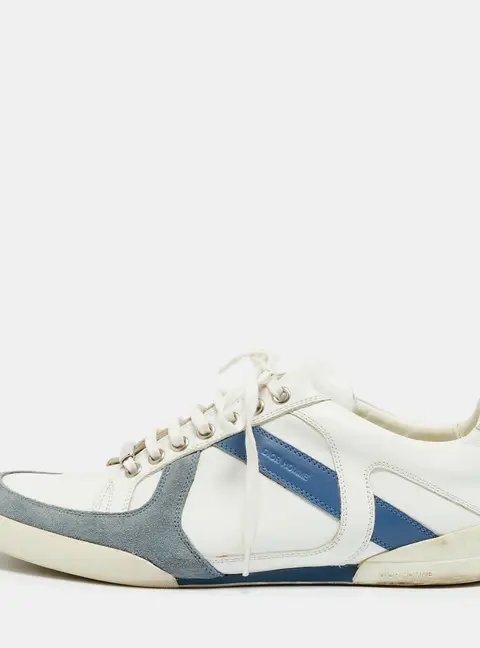 Dior Homme Size 39 Tricolor Leather and Suede Low Top Sneakers